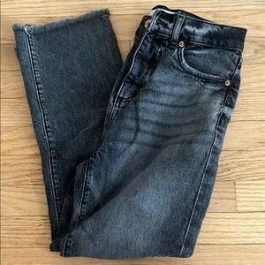 LOFT Black Ankle Cropped Jeans